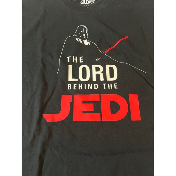 Star Wars Men's T-Shirt The Lord Behind The Jedi Darth Vader Black Size Large - Picture 7 of 7